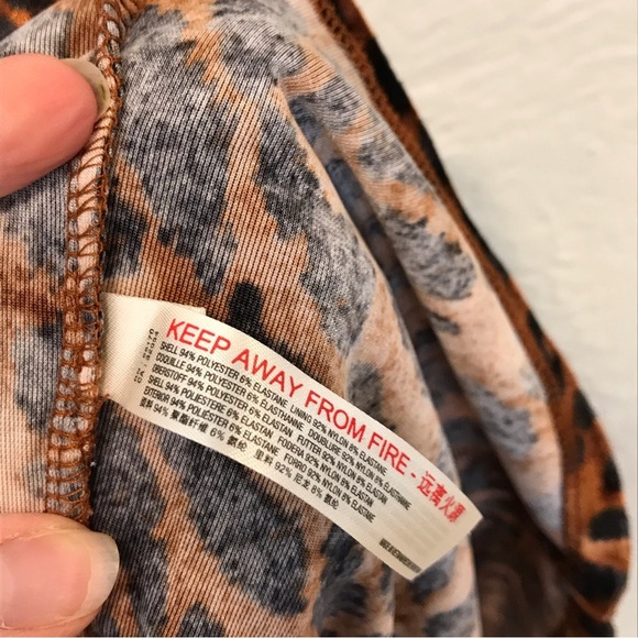 Intimately Free People Velvet Mini Dress Brown Leopard Animal Print Small - Picture 8 of 9